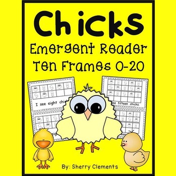 Preview of Easter Emergent Reader | Chicks | Spring | Ten Frames | Number Words