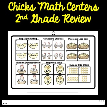 Preview of Chicks Math Centers - Second Grade