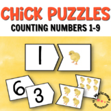 Chicks Number Cards for Math Centers or Farm Theme Countin
