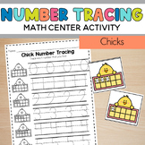 Chicks Spring Number Tracing Math Center Activity with Ten Frames