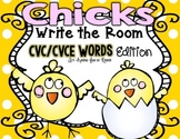 Chicks Write the Room - CVC/CVCE Words Edition