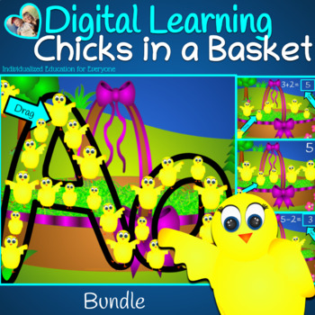 Preview of Chicks in an Easter Basket Digital Activities Bundle