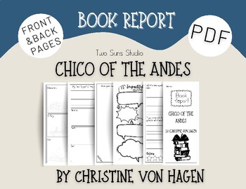 Preview of Chico of the Andes Book Report Brochure, PDF, 2 Pages