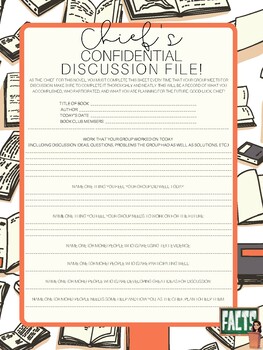 Preview of Chief's Confidential Discussion File - Reader's Workshop