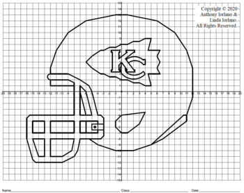 KC Chiefs' Helmet (1-Quadrant) Mystery Picture (Distance Learning)