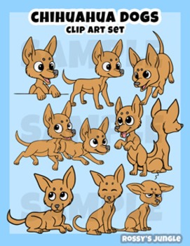 Preview of Chihuahua Dog clip art set (June 2016)