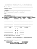 Child Abuse and Neglect Reporting Form