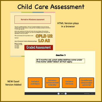 Preview of Child Care Interactive Quiz Assessment 11th-12th Graders
