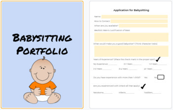 Preview of Child Care Unit Final Assessment Digital Notebook - Babysitting Focus