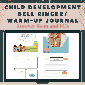 Preview of Child Development Bell Ringer/Warm-up Journal-Entire Year-CTE