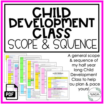Preview of Child Development Class Scope & Sequence | Family Consumer Sciences | FCS