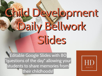 Preview of Child Development Daily Bellwork Digital Journal via Google Slides - Quarter 1