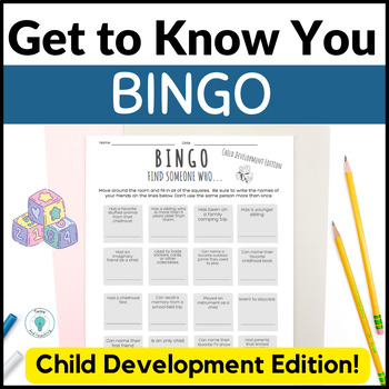 Preview of Child Development Get to Know You Activity - BINGO FACS Icebreakers