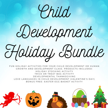 Child Development Holiday Bundle Halloween Thanksgiving Christmas Easter
