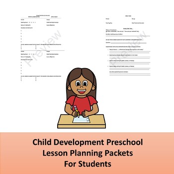Preview of Child Development Preschool Lesson Planning Packets