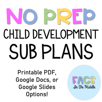 Preview of Child Development Sub Plans (NO PREP)