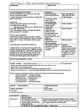 Child Development Unit 2 Day 6 Lesson Plan Human Reproduction Pyramid