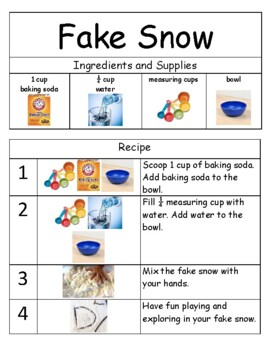 Preview of Child Friendly Fake Snow Recipe
