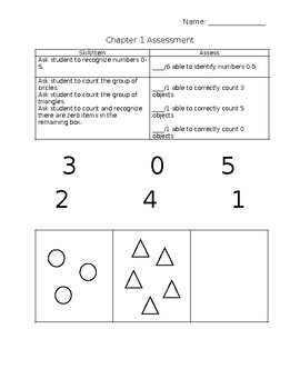 Preview of Child Friendly Go Math Assessments