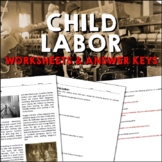 Child Labor Industrial Revolution Reading Worksheets and A
