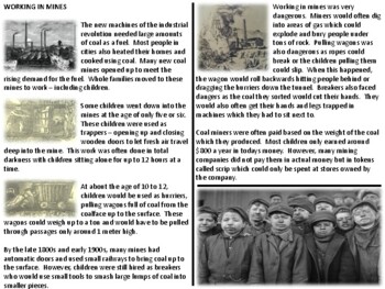 Preview of Child Labor in the Industrial Revolution - Mine Workers