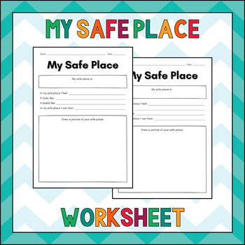 Preview of Child Safety - My Safe Place Worksheet - Printable Template