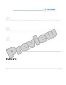 Preview of Child Specific Task Analysis Checklist
