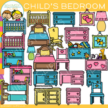 Preview of Child's Bedroom Clip Art