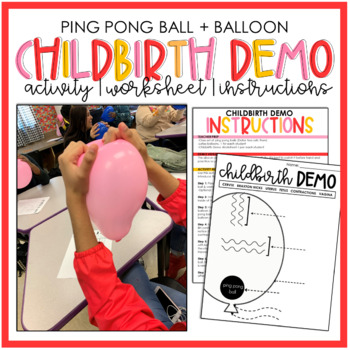 Preview of Childbirth Balloon Demo- Activity Instructions + Worksheet