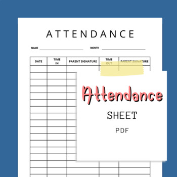 Preview of Childcare Attendance Sheet | Parents Sign in Sign out Sheet | Daycare Forms