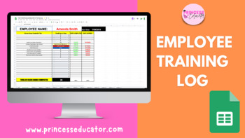 Preview of Childcare Employee Training/Education Spreadsheet