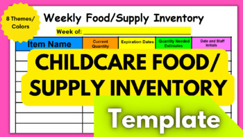 Preview of Childcare/Preschool Food/Supply Inventory Form (MINI-Bundle)