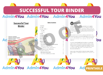 Preview of Childcare Successful Tour Binder