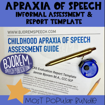 Preview of Childhood Apraxia Informal Assessment and Evaluation Template Bundle