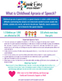 Childhood Apraxia of Speech Info Chart