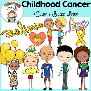 Childhood Cancer Awareness (Clip Art for a Cause) by Kingdom Clip Art