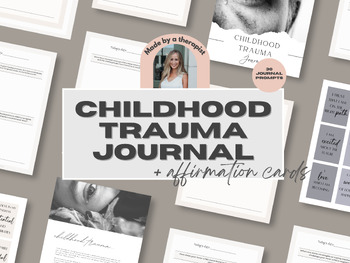 Preview of Childhood Trauma Journal and Printable Affirmation Cards