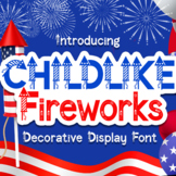 Childlike Fireworks Decorative Display Font