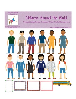 Preview of Children Around the World Graphics Set