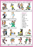 Children Games ESL Vocabulary Matching Exercise Worksheet