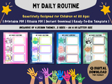 Children/Kid's Daily Planner - Routine and Checklist Templates