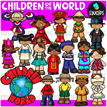 Preview of Children Of The World Clip Art Set {Educlips Clipart}