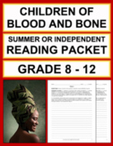 Children of Blood and Bone Reading Response Summer Packet