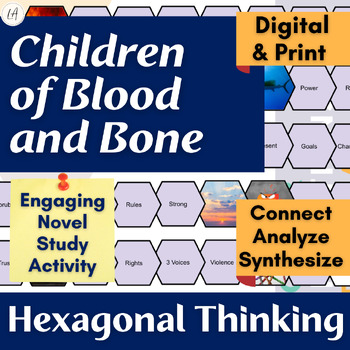 Preview of Children of Blood and Bone, Tomi Adeyemi Novel Study Hexagonal Thinking Activity