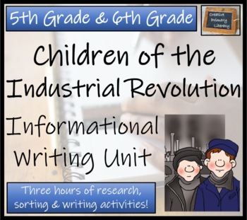 Preview of Industrial Revolution Informational Writing Unit | 5th Grade & 6th Grade