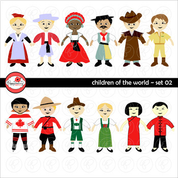 Preview of Children of the World (Set 02) Clipart by Poppydreamz