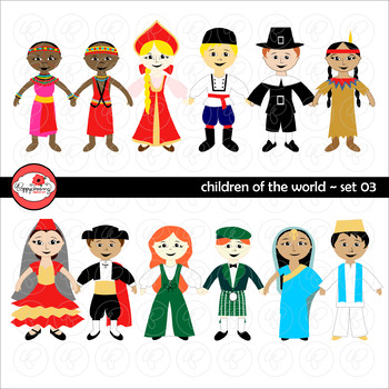 Preview of Children of the World (Set 03) Clipart by Poppydreamz