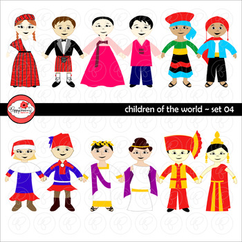 Preview of Children of the World (Set 04) Clipart by Poppydreamz