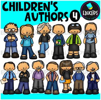 Preview of Children's Authors 4 Clip Art Set {Educlips Clipart}