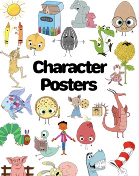 Preview of Children's Book Character Posters BUNDLE